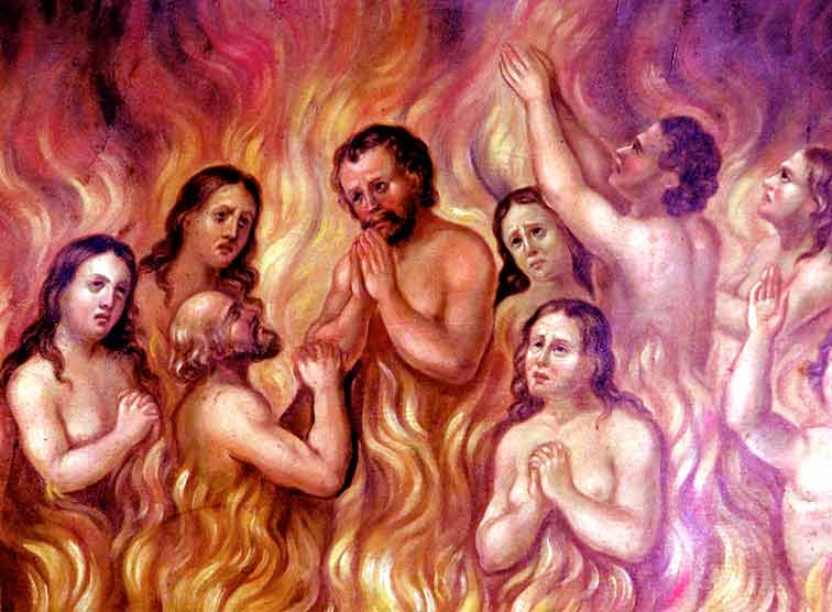 Arme Seelen im Fegefeuer; Pfarr- und Wallfahrtskirche Maria Lanzendorf