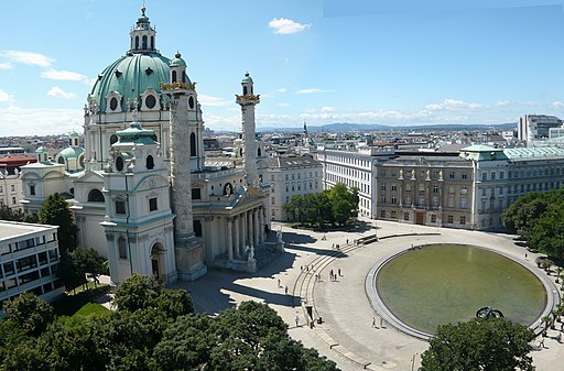 St. Charles' Church and Vienna's University of Technology