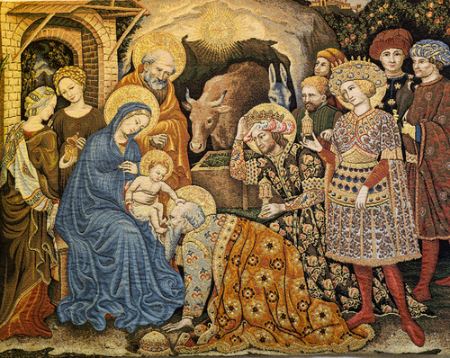 Anbetung der Könige / Erzdiözese Wien/ Stephan Schönlaub, Stephan Schönlaub Die Krippe gehört zu den frühesten Symbolen weihnachtlicher Festkultur. Bereits im Jahr 334 ließ Kaiserin Helena über der Geburtshöhle in Bethlehem eine Krippe errichten, die die Geburtsszene zeigt. Der Heilige Franz von Assisi hatte 1223 in Greccio